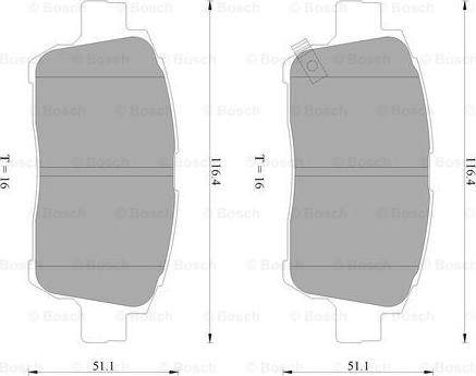 BOSCH 0 986 AB2 382 - Brake Pad Set, disc brake www.autospares.lv