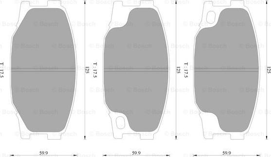 BOSCH 0 986 AB2 335 - Bremžu uzliku kompl., Disku bremzes www.autospares.lv