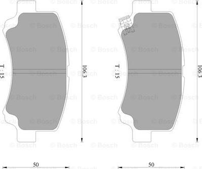 BOSCH 0 986 AB2 336 - Bremžu uzliku kompl., Disku bremzes www.autospares.lv