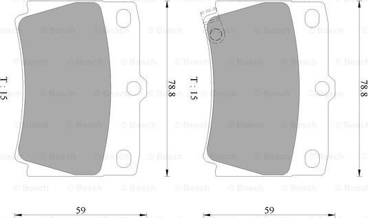 BOSCH 0 986 AB2 331 - Bremžu uzliku kompl., Disku bremzes www.autospares.lv