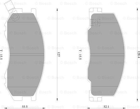 BOSCH 0 986 AB2 333 - Bremžu uzliku kompl., Disku bremzes www.autospares.lv