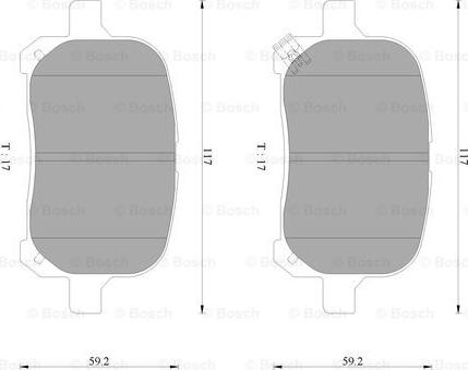 BOSCH 0 986 AB2 326 - Bremžu uzliku kompl., Disku bremzes autospares.lv