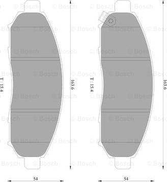 BOSCH 0 986 AB2 372 - Brake Pad Set, disc brake www.autospares.lv