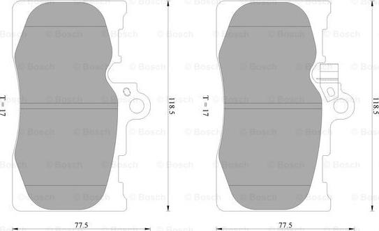 BOSCH 0 986 AB2 297 - Brake Pad Set, disc brake www.autospares.lv