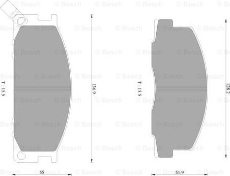 BOSCH 0 986 AB2 249 - Тормозные колодки, дисковые, комплект www.autospares.lv