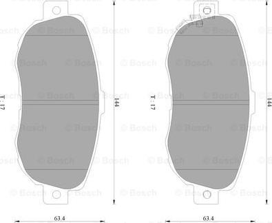 BOSCH 0 986 AB2 256 - Bremžu uzliku kompl., Disku bremzes www.autospares.lv