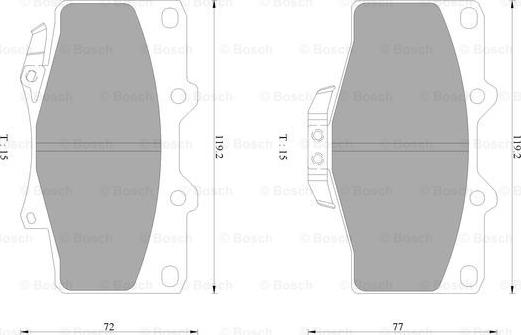 BOSCH 0 986 AB2 252 - Bremžu uzliku kompl., Disku bremzes www.autospares.lv