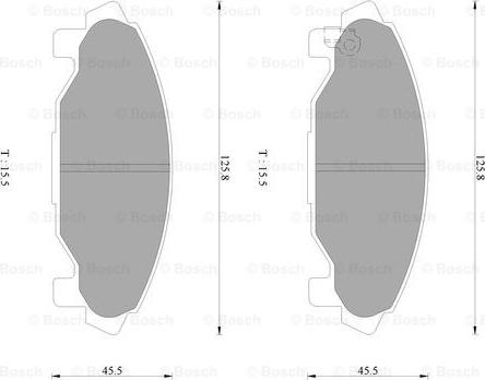 BOSCH 0 986 AB2 257 - Bremžu uzliku kompl., Disku bremzes www.autospares.lv