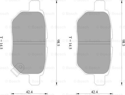 BOSCH 0 986 AB2 269 - Brake Pad Set, disc brake www.autospares.lv