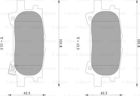 BOSCH 0 986 AB2 260 - Bremžu uzliku kompl., Disku bremzes www.autospares.lv