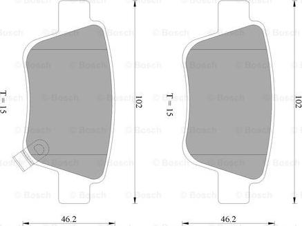 BOSCH 0 986 AB2 267 - Bremžu uzliku kompl., Disku bremzes autospares.lv