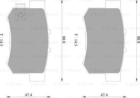 BOSCH 0 986 AB2 206 - Bremžu uzliku kompl., Disku bremzes autospares.lv