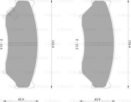 BOSCH 0 986 AB2 211 - Bremžu uzliku kompl., Disku bremzes www.autospares.lv