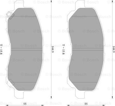 BOSCH 0 986 AB2 285 - Тормозные колодки, дисковые, комплект www.autospares.lv