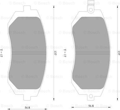 BOSCH 0 986 AB2 288 - Bremžu uzliku kompl., Disku bremzes autospares.lv