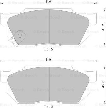 BOSCH 0 986 AB2 225 - Тормозные колодки, дисковые, комплект www.autospares.lv