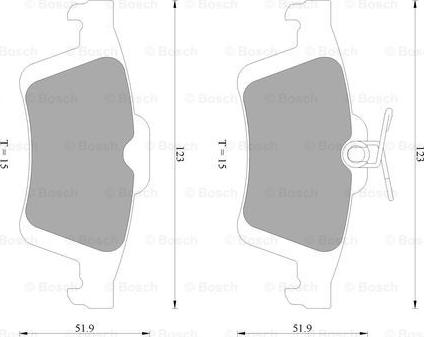 BOSCH 0 986 AB2 270 - Тормозные колодки, дисковые, комплект www.autospares.lv