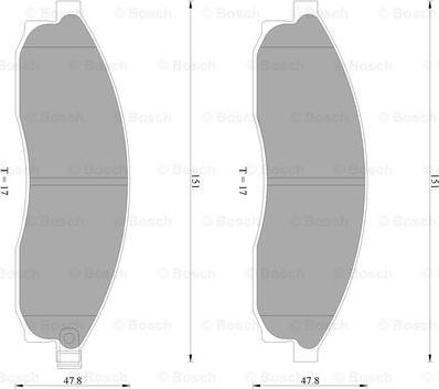 BOSCH 0 986 AB2 278 - Тормозные колодки, дисковые, комплект www.autospares.lv