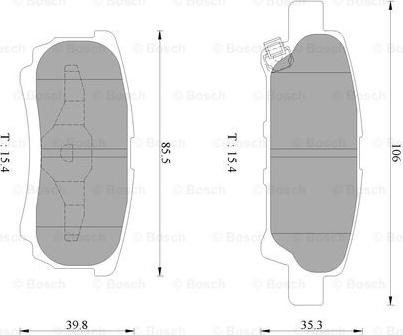 BOSCH 0 986 AB2 754 - Bremžu uzliku kompl., Disku bremzes autospares.lv