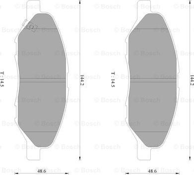 BOSCH 0 986 AB2 777 - Bremžu uzliku kompl., Disku bremzes autospares.lv