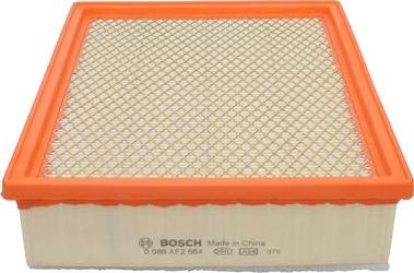 BOSCH 0 986 AF2 664 - Gaisa filtrs www.autospares.lv