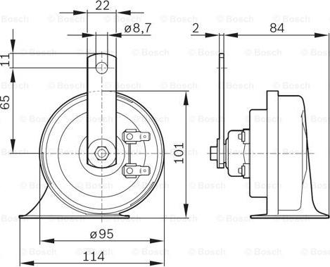 BOSCH 0 986 AH0 502 - Skaņas signāls www.autospares.lv