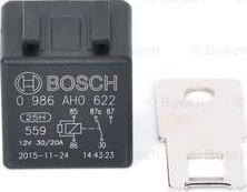 BOSCH 0 986 AH0 622 - Relejs, Darba strāva www.autospares.lv