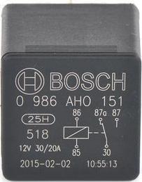 BOSCH 0 986 AH0 151 - Relejs, Darba strāva www.autospares.lv