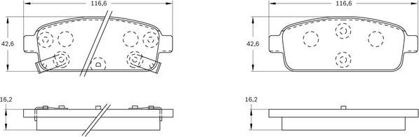 BOSCH 0 986 BB0 960 - Тормозные колодки, дисковые, комплект www.autospares.lv