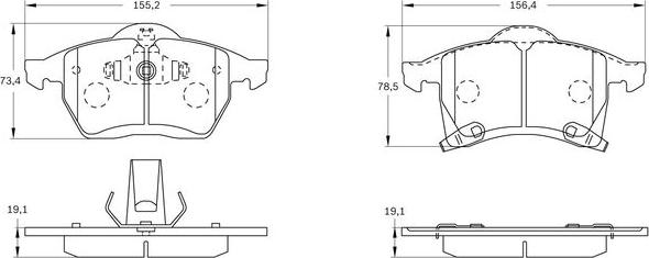 BOSCH 0 986 BB0 978 - Bremžu uzliku kompl., Disku bremzes www.autospares.lv