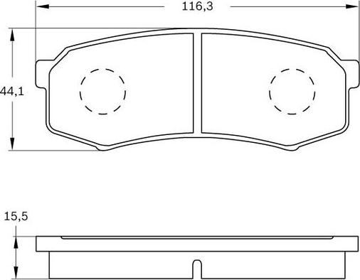 BOSCH 0 986 BB0 973 - Bremžu uzliku kompl., Disku bremzes www.autospares.lv