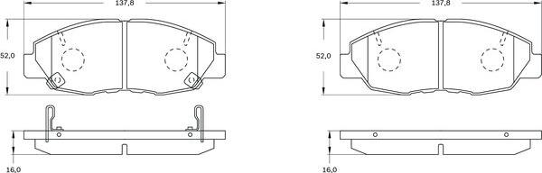 BOSCH 0 986 BB0 496 - Тормозные колодки, дисковые, комплект www.autospares.lv