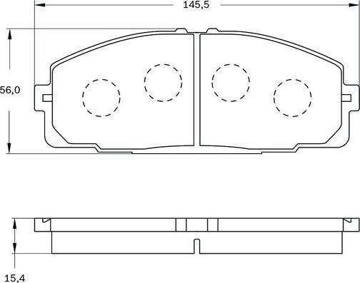 BOSCH 0 986 BB0 457 - Bremžu uzliku kompl., Disku bremzes www.autospares.lv