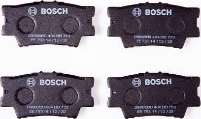 BOSCH 0 986 BB0 404 - Bremžu uzliku kompl., Disku bremzes www.autospares.lv