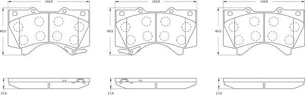 BOSCH 0 986 BB0 413 - Brake Pad Set, disc brake www.autospares.lv