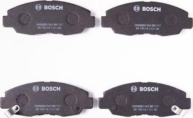 BOSCH 0 986 BB0 543 - Bremžu uzliku kompl., Disku bremzes www.autospares.lv