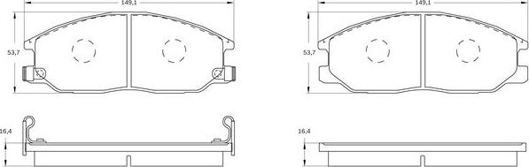 BOSCH 0 986 BB0 589 - Brake Pad Set, disc brake www.autospares.lv