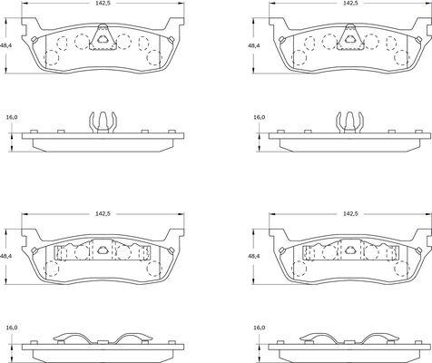 BOSCH 0 986 BB0 539 - Bremžu uzliku kompl., Disku bremzes www.autospares.lv