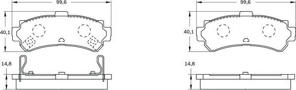 BOSCH 0 986 BB0 535 - Bremžu uzliku kompl., Disku bremzes www.autospares.lv