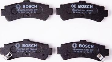 BOSCH 0 986 BB0 535 - Bremžu uzliku kompl., Disku bremzes www.autospares.lv