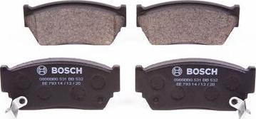 BOSCH 0 986 BB0 531 - Bremžu uzliku kompl., Disku bremzes www.autospares.lv