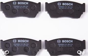 BOSCH 0 986 BB0 531 - Bremžu uzliku kompl., Disku bremzes www.autospares.lv