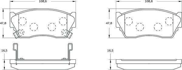 BOSCH 0 986 BB0 531 - Bremžu uzliku kompl., Disku bremzes www.autospares.lv