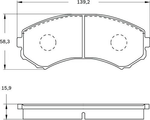 BOSCH 0 986 BB0 532 - Bremžu uzliku kompl., Disku bremzes www.autospares.lv