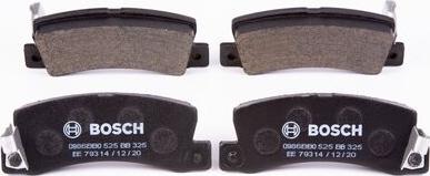 BOSCH 0 986 BB0 525 - Тормозные колодки, дисковые, комплект www.autospares.lv