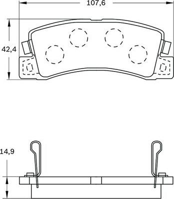 BOSCH 0 986 BB0 525 - Тормозные колодки, дисковые, комплект www.autospares.lv