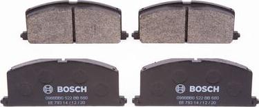 BOSCH 0 986 BB0 522 - Bremžu uzliku kompl., Disku bremzes www.autospares.lv