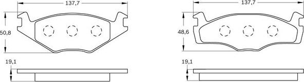 BOSCH 0 986 BB0 045 - Bremžu uzliku kompl., Disku bremzes www.autospares.lv