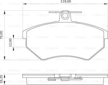 BOSCH 0 986 BB0 058 - Bremžu uzliku kompl., Disku bremzes www.autospares.lv