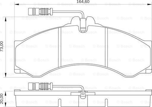 BOSCH 0 986 BB0 061 - Bremžu uzliku kompl., Disku bremzes www.autospares.lv